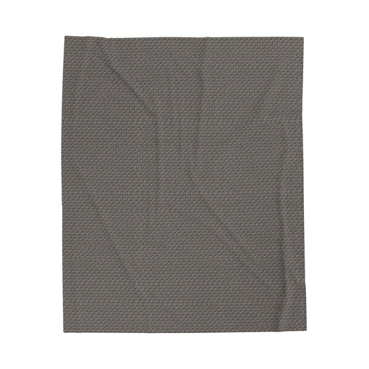 Cozy throw blanket in gray and black with mini bikes pattern